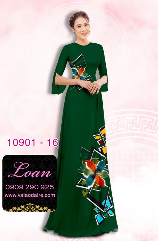 Vải áo dài hoa 3D