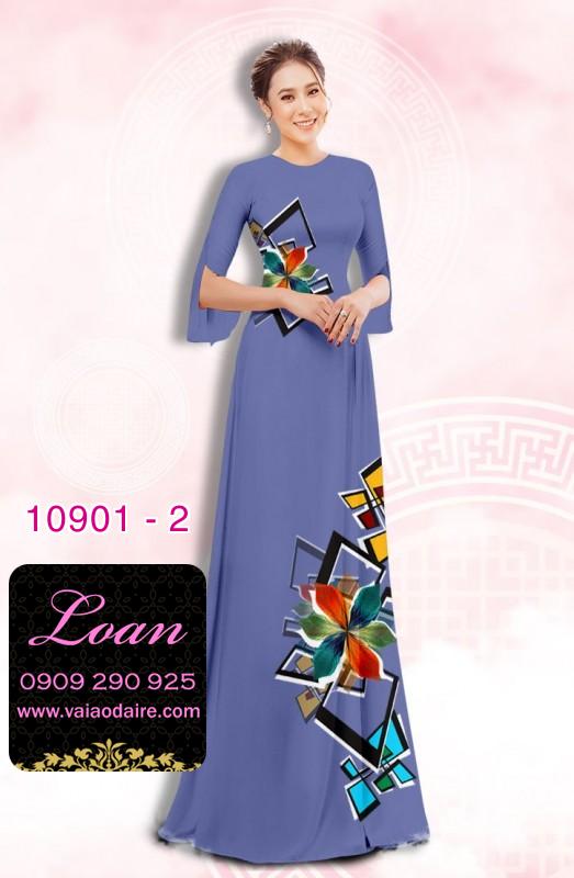 Vải áo dài hoa 3D