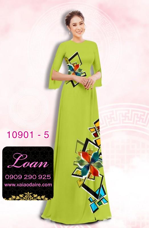 Vải áo dài hoa 3D