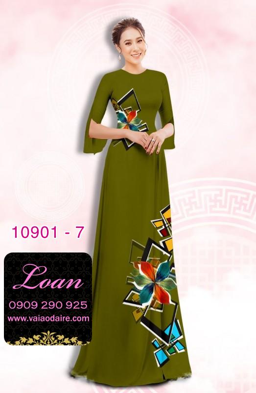 Vải áo dài hoa 3D