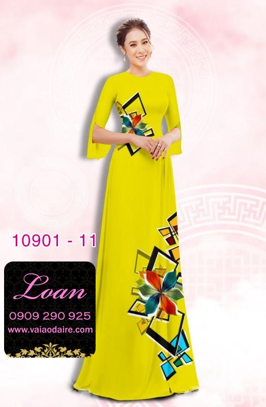 Vải áo dài hoa 3D