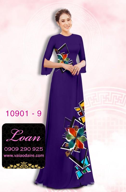 Vải áo dài hoa 3D