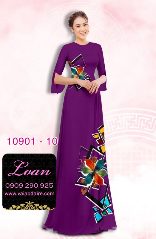 Vải áo dài hoa 3D