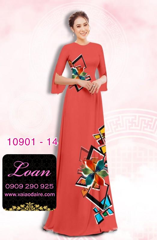 Vải áo dài hoa 3D