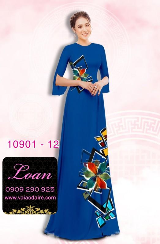 Vải áo dài hoa 3D