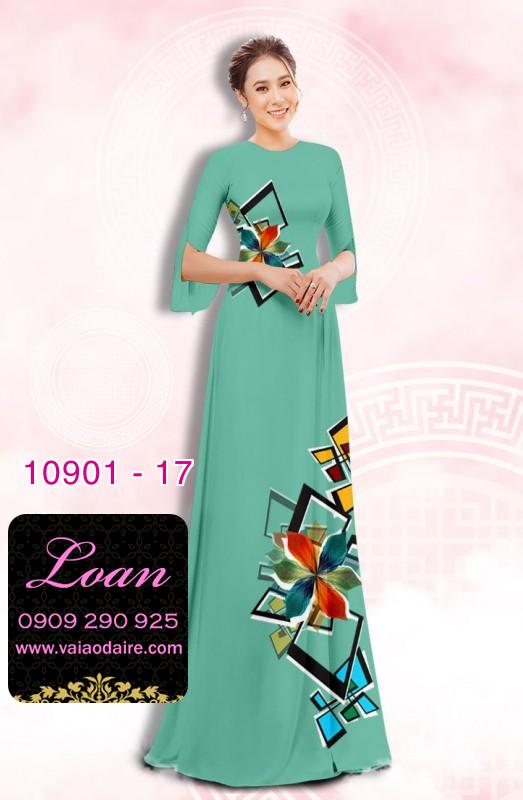 Vải áo dài hoa 3D