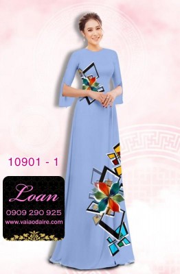 Vải áo dài hoa 3D-DT 10901