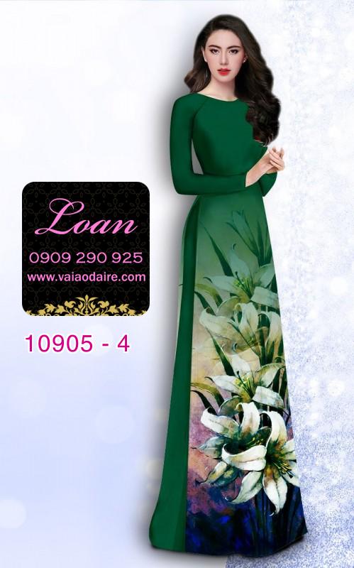 Vải áo dài hoa 3D