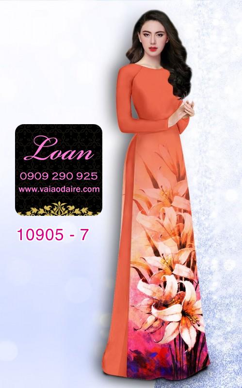 Vải áo dài hoa 3D