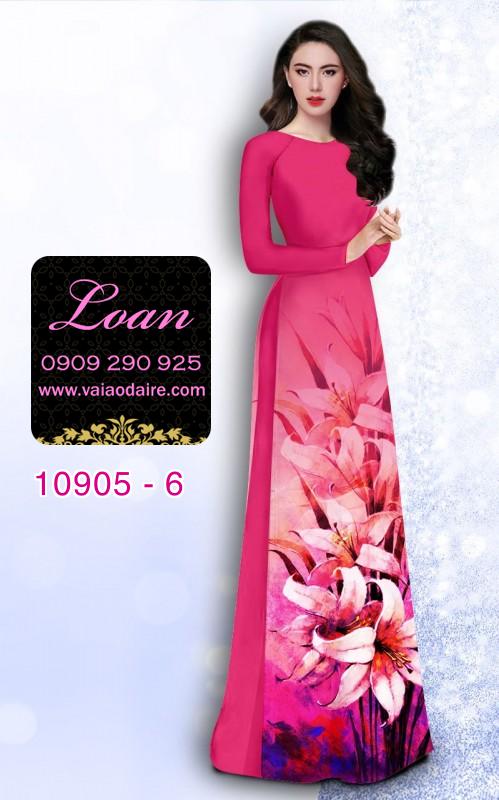 Vải áo dài hoa 3D