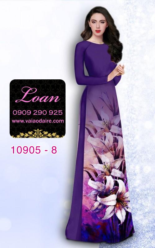 Vải áo dài hoa 3D
