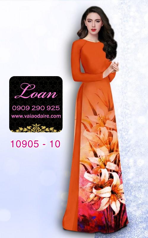 Vải áo dài hoa 3D