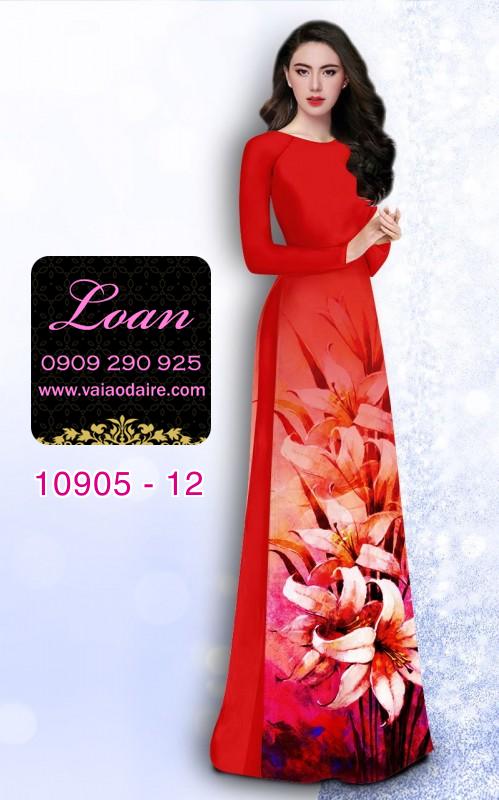 Vải áo dài hoa 3D