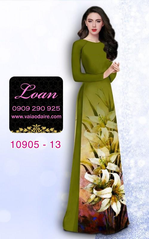 Vải áo dài hoa 3D