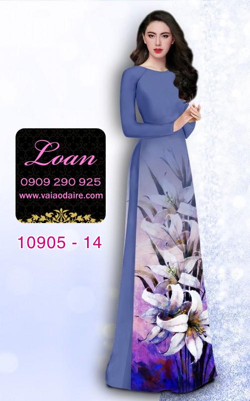 Vải áo dài hoa 3D