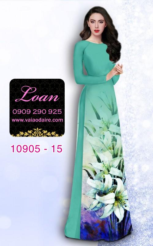 Vải áo dài hoa 3D