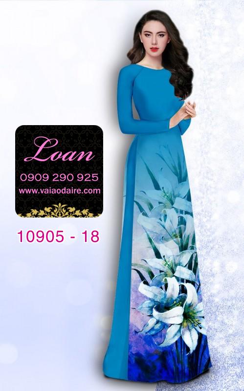 Vải áo dài hoa 3D
