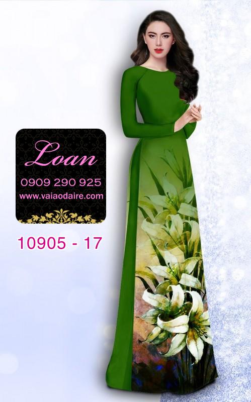 Vải áo dài hoa 3D