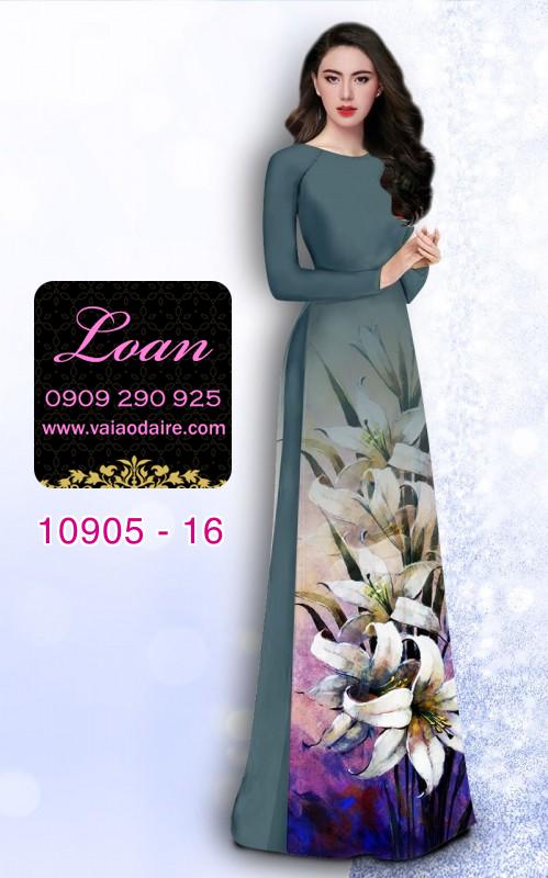 Vải áo dài hoa 3D
