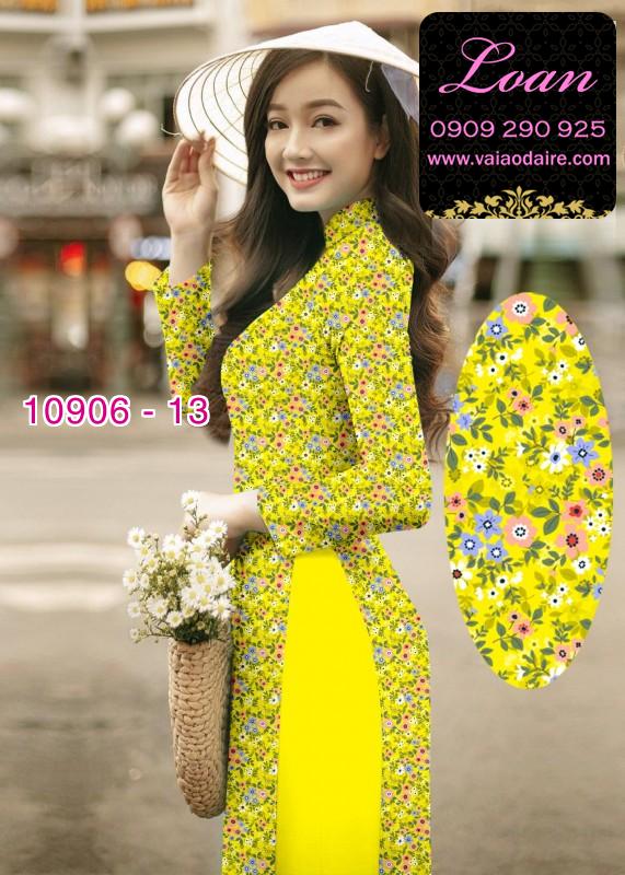 Vải áo dài hoa nhí
