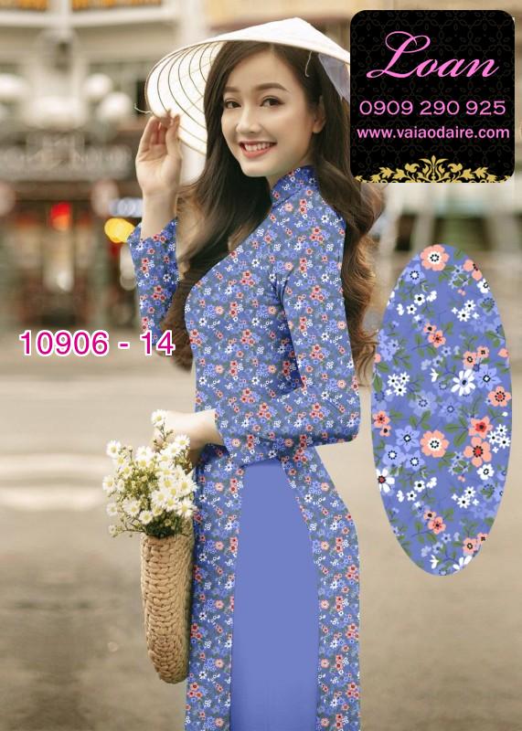 Vải áo dài hoa nhí