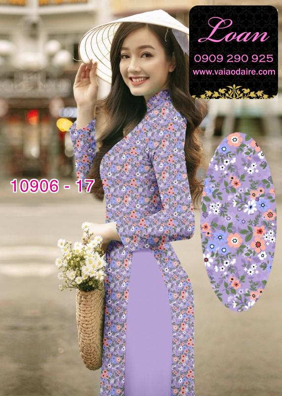 Vải áo dài hoa nhí