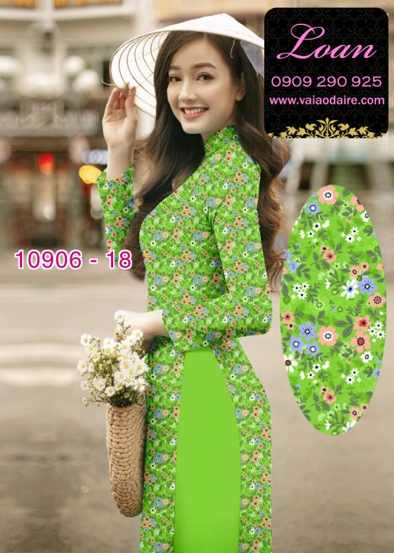 Vải áo dài hoa nhí