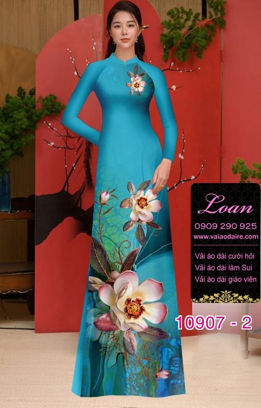 Vải áo dài hoa 3D