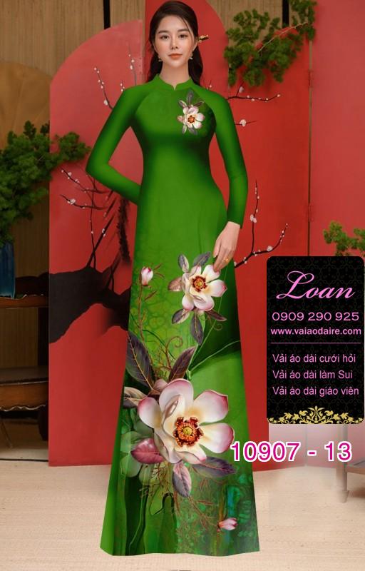 Vải áo dài hoa 3D