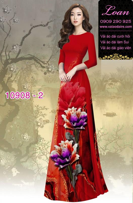 Vải áo dài hoa 3D