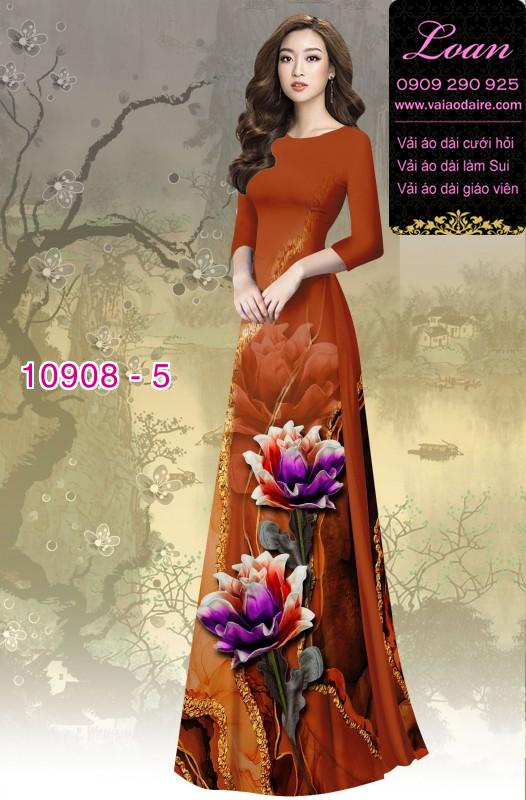 Vải áo dài hoa 3D