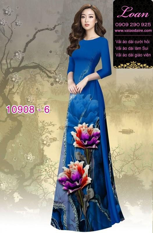 Vải áo dài hoa 3D