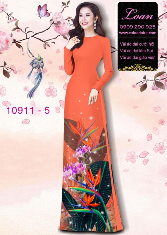Vải áo dài hoa 3D