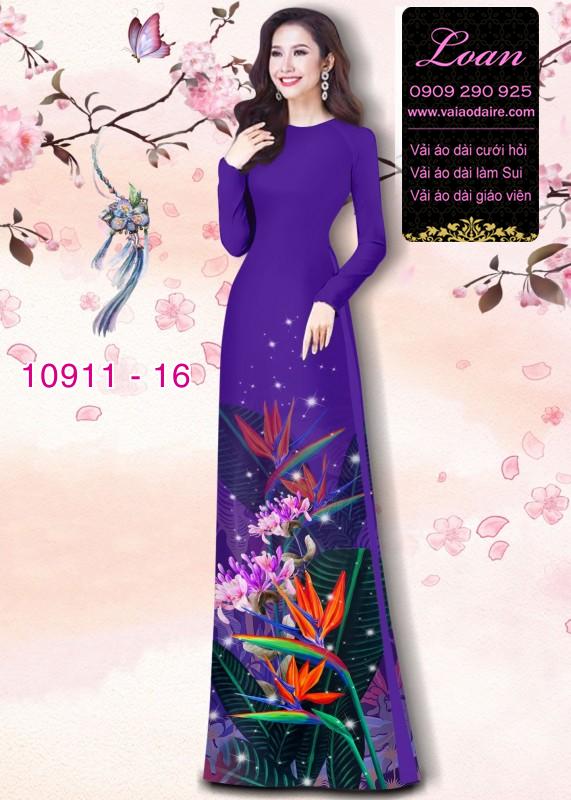 Vải áo dài hoa 3D