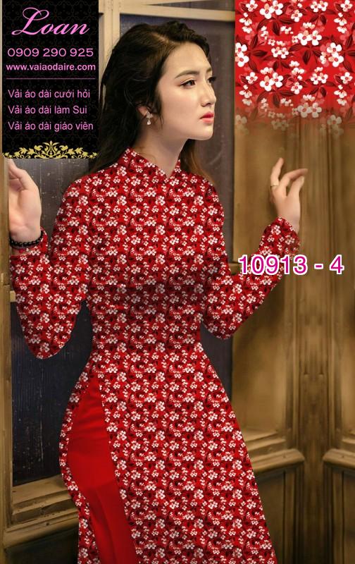 Vải áo dài hoa nhí