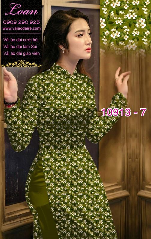 Vải áo dài hoa nhí