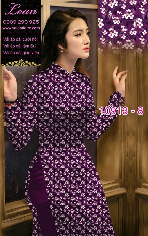Vải áo dài hoa nhí