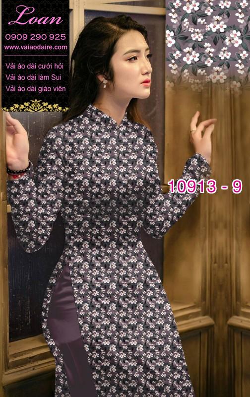Vải áo dài hoa nhí