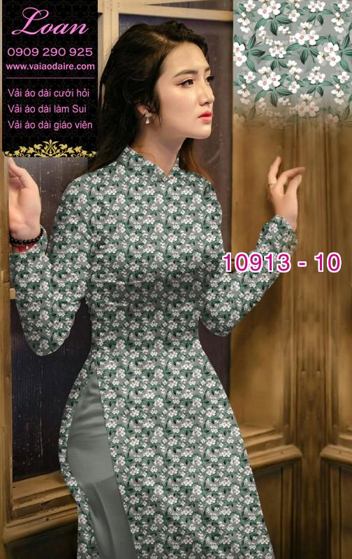 Vải áo dài hoa nhí