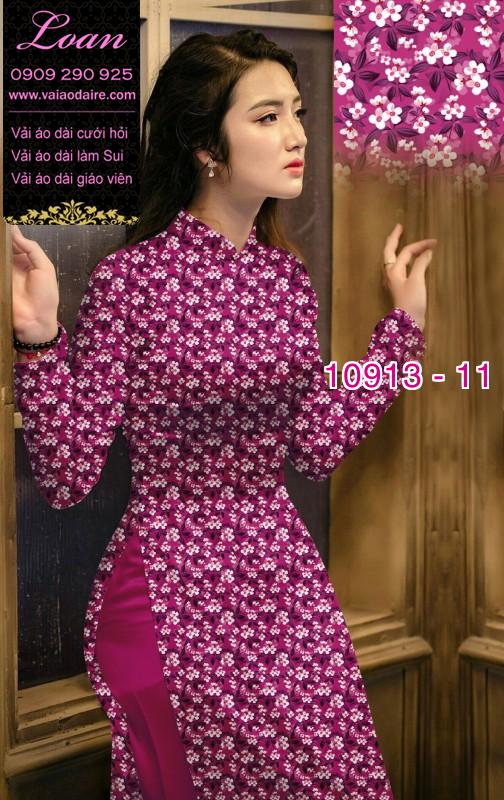 Vải áo dài hoa nhí
