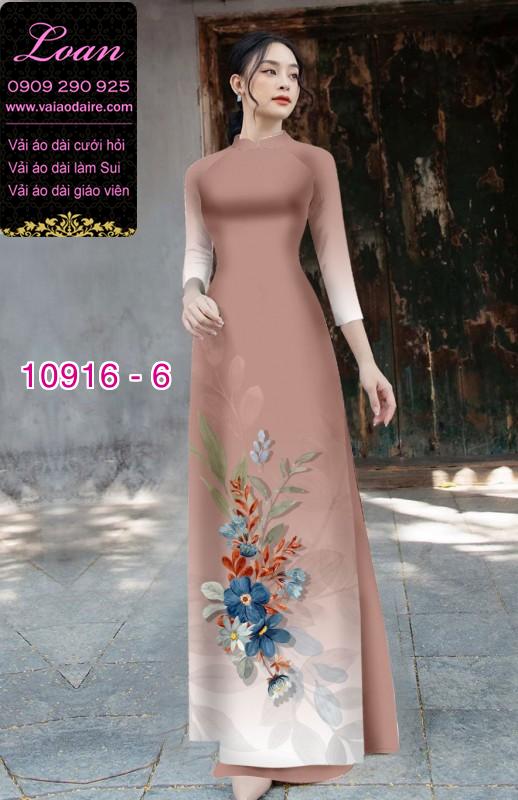 Vải áo dài hoa 3D