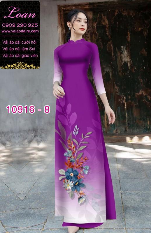 Vải áo dài hoa 3D