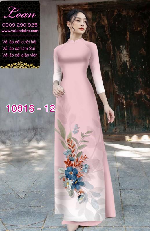Vải áo dài hoa 3D