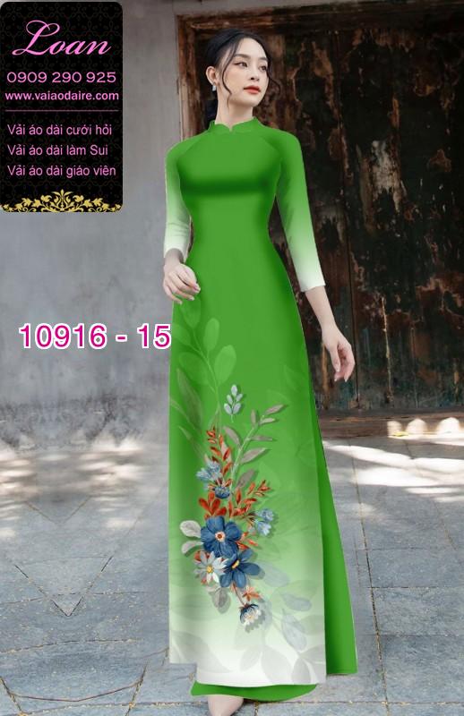 Vải áo dài hoa 3D
