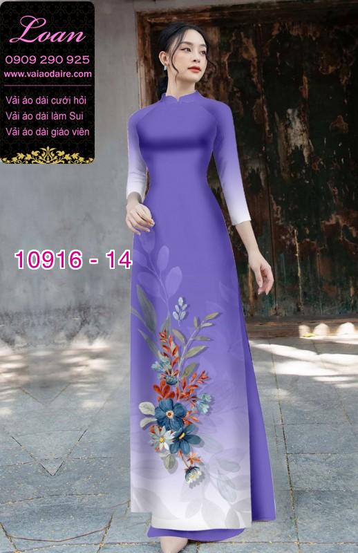 Vải áo dài hoa 3D