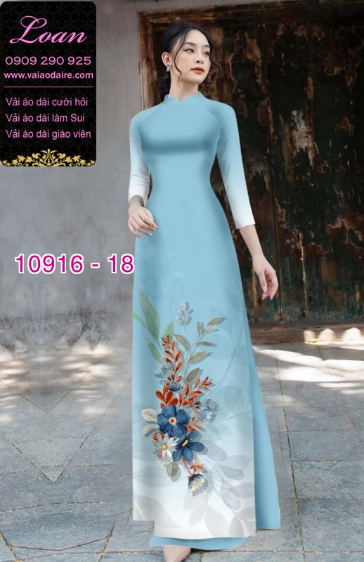 Vải áo dài hoa 3D