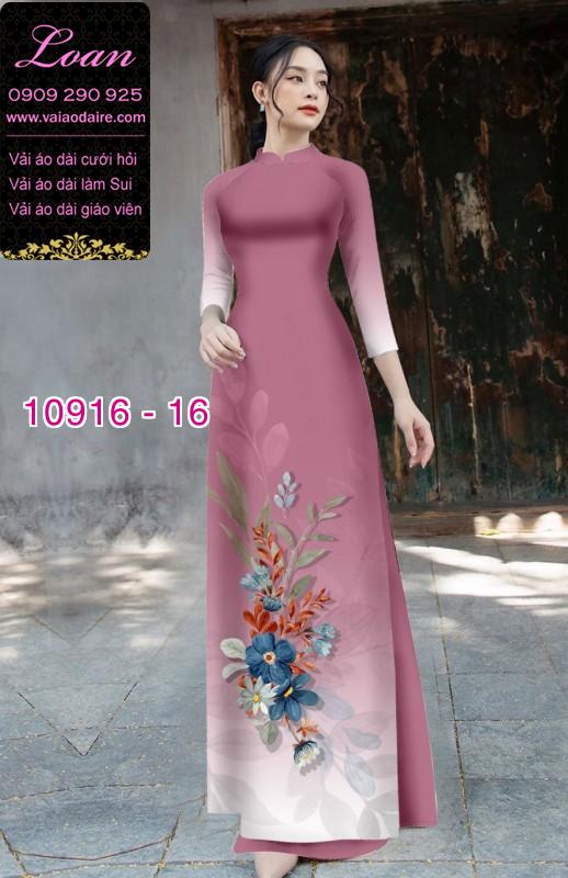 Vải áo dài hoa 3D