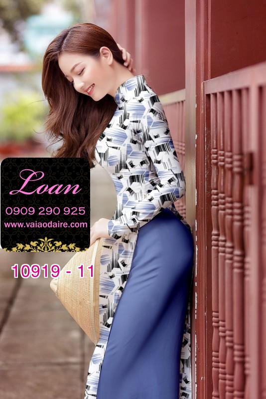 Vải áo dài hoa 3D