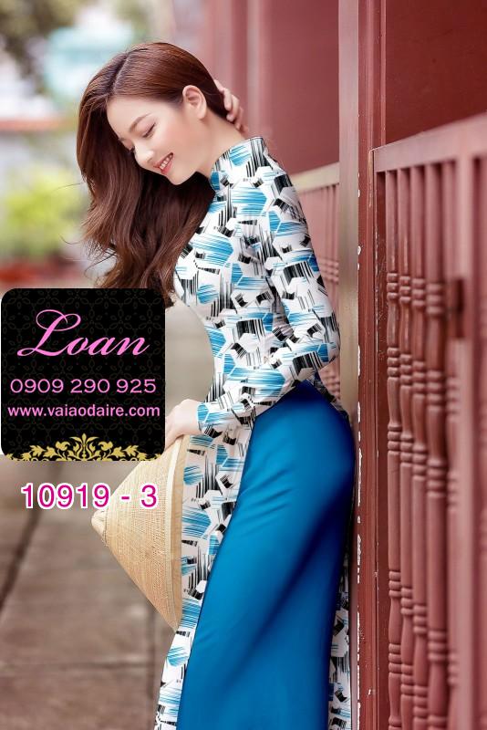 Vải áo dài hoa 3D