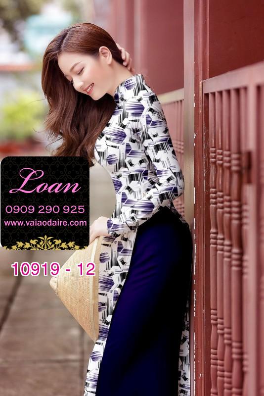 Vải áo dài hoa 3D